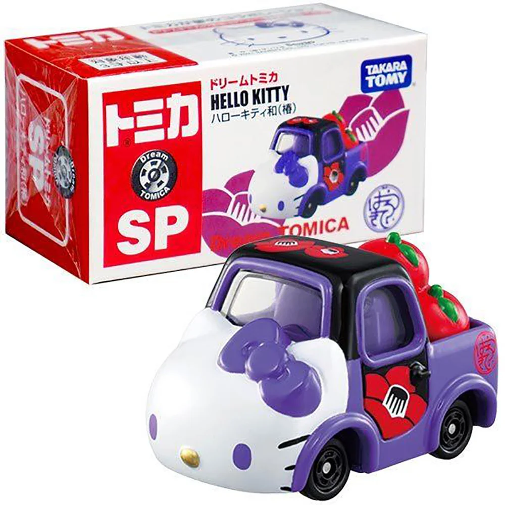 

TTakara Tomy Mimpi Tomica Hello Kitty Sanrio Seri Buah Pengiriman Truk Versi Jepang Paduan Model Mobil Mainan Hadiah Anak-anak