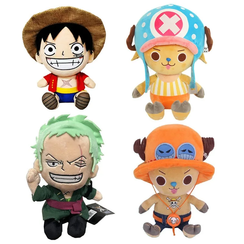 Аниме-игрушка ONE PIECE: плюшевая кукла Луффи и Чоппер, милый мультяшный персонаж, декор для комнаты, подарок на день рождения, мягкая набивная кукла (art.: 3920db7b42597) - 3920db7b42597