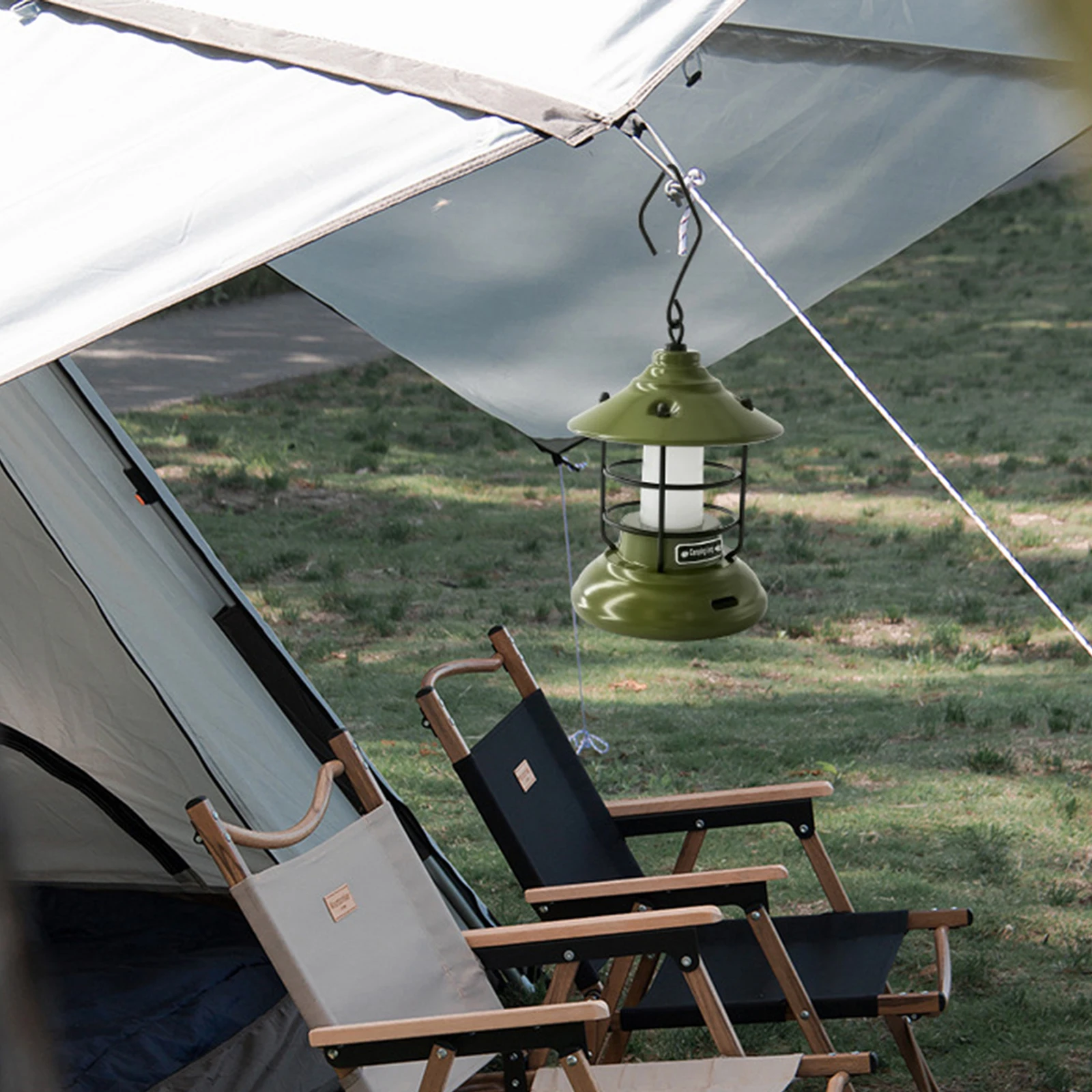 

Светодиодный COB фонарь для кемпинга с аккумулятором 1500 мАч, ретро-лампы для подвешивания для палатки, светильник онарь для кемпинга и выжива...