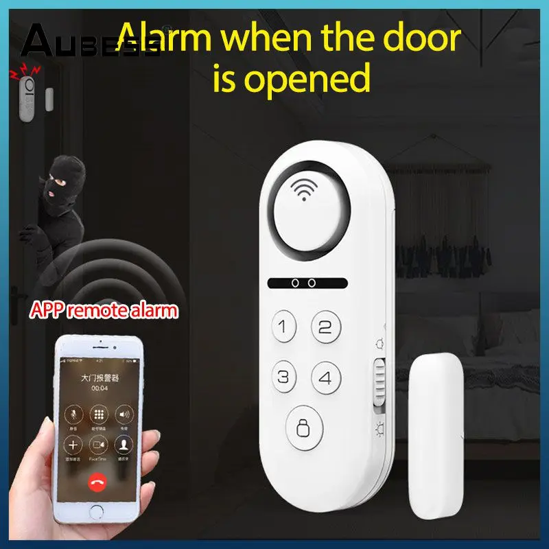 

Remote Sound And Light Wifi Door Window Sensor Door Magnetic Tuya Smart Door And Window Alarm Password Disarm Smart Home