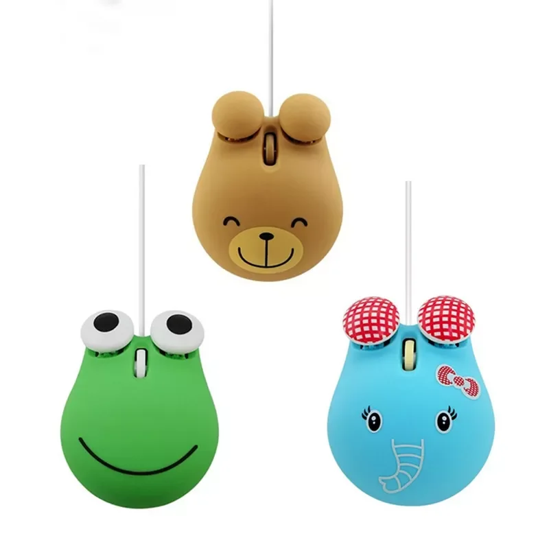 

Wired Computer Mouse Cute Cartoon Anime Animal Shape Mice Small Mini Portable PC Office Mause For Laptop Kid Girl Gift