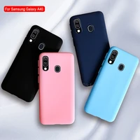 silicone soft tpu protector phone case for samsung a40 2019 back cover sm a405fnds sm a405fmds a 40 coque bumper colour