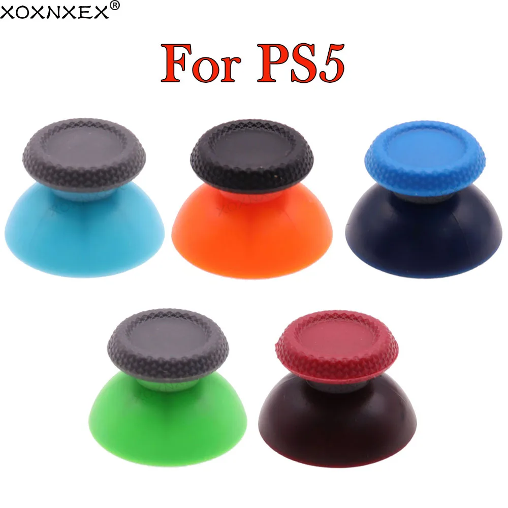 

XOXNXEX 50pcs 3D Analog Joystick Stick cap Module Mushroom Cap For PS5 Controller Thumbstick Cover double color cap