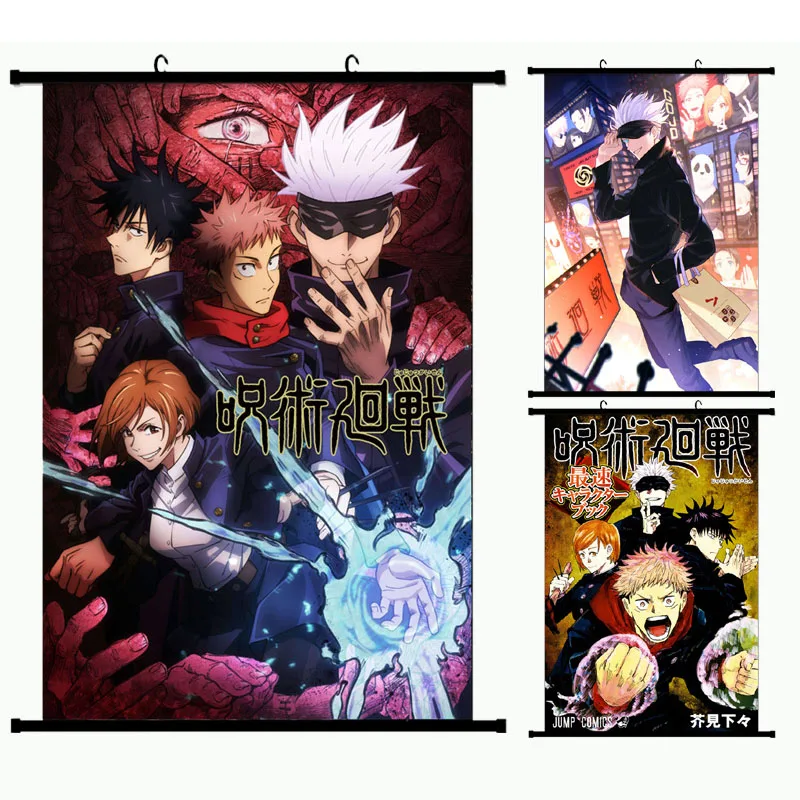 

Classic Japan Anime Jujutsu Kaisen Poster Yuji Itadori Kugisaki Nobara Kraft Paper Wall Stickers Home Cafe Decorative Painting