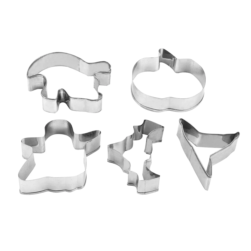 

5pcs Cookie Stainless Steel Biscuit Witch Hat Shaped Biscuit Fondant Decoration