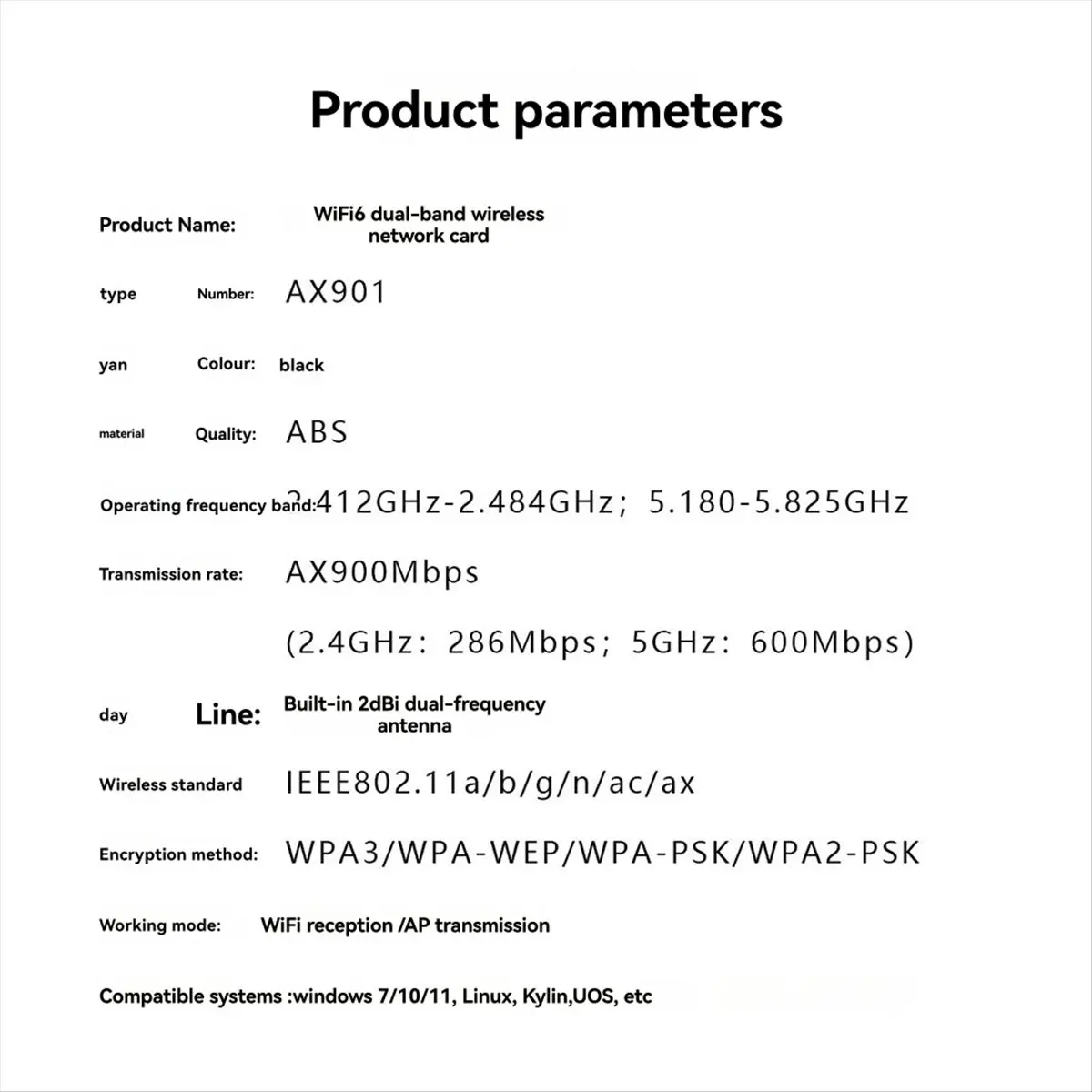 Специальное предложение - WiFi-адаптер AX900 WiFi6 900 Мбитс, USB-адаптер WiFi и Bluetooth, сетевая карта 2.4G5Ghz, WiFi-адаптер 802.11ax для ноутбуков с Windows 7. (art.: 3920dd18079ef) - 3920dd18079ef