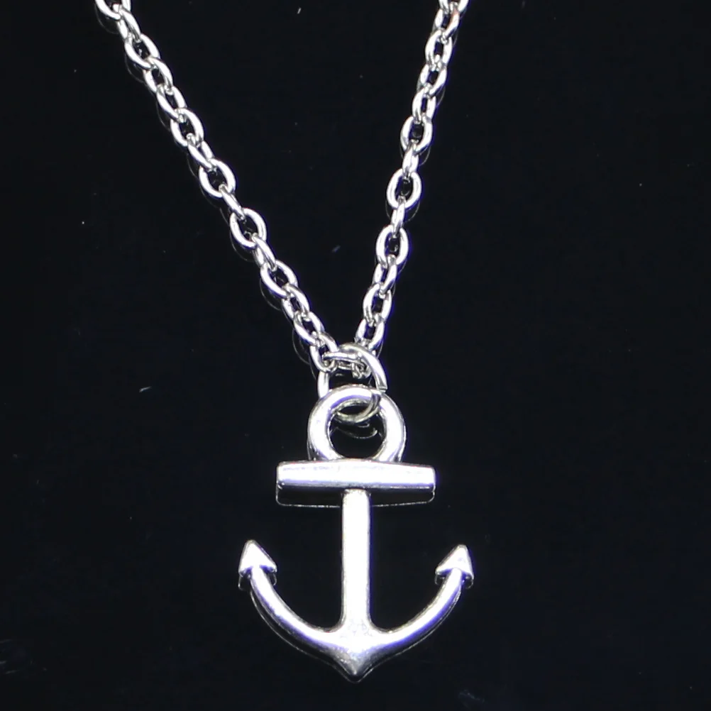 

20pcs New Fashion Necklace 19x15mm Anchor Sea Pendants Short Long Women Men Colar Gift Jewelry Choker
