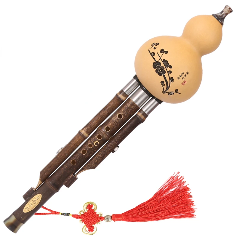 

High Quality Dual Tone Hulusi Chinese Traditional Flute Gourd Cucurbit Flauta C/Bb Professional Ethnic Musical Instrument Dizi