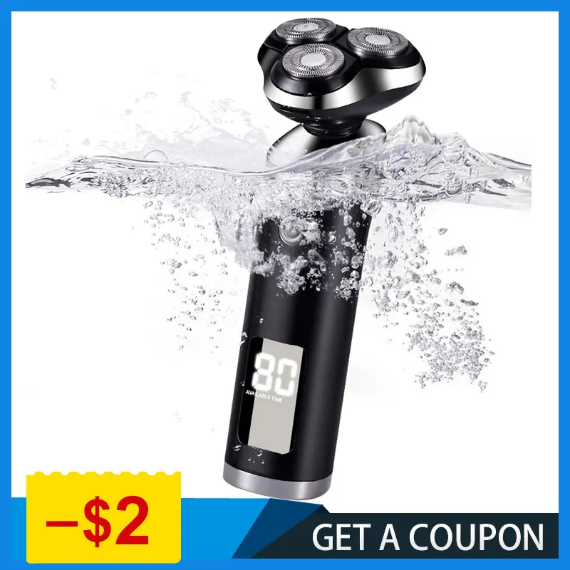 Новинка Мужская моющаяся перезаряжаемая бритва Электронная Бритва для бороды