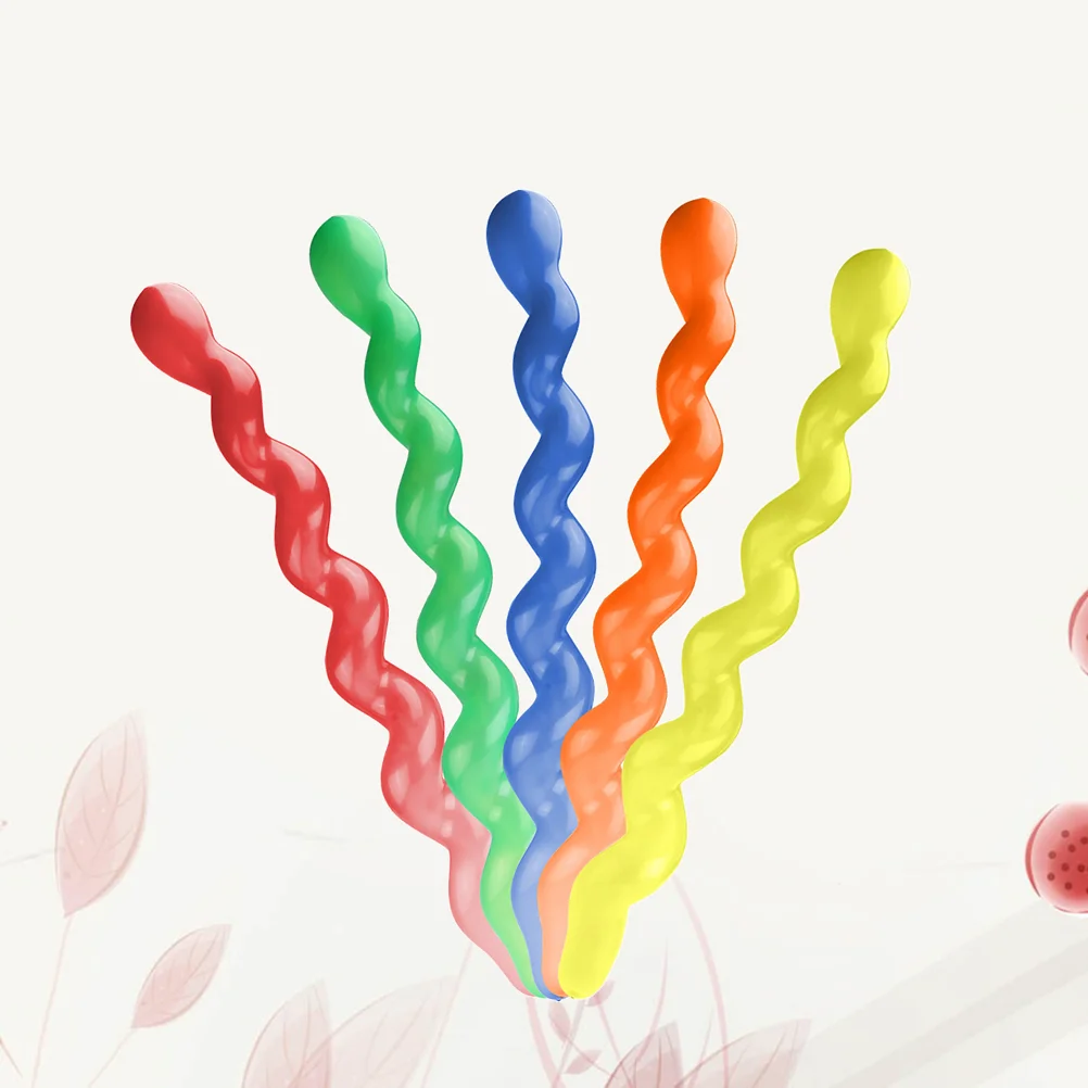 

100 1.5g Spiral Balloons Shining Colorful Latex Decorations Party Supplies Twisted Balloon for Festival