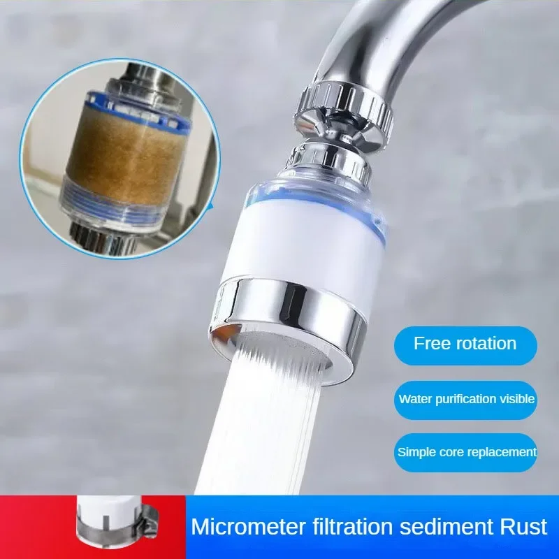 

Household Faucet Filter Splash-proof Head Shower Water Filter Universal Kitchen Tap Water Booster Extension Extender
