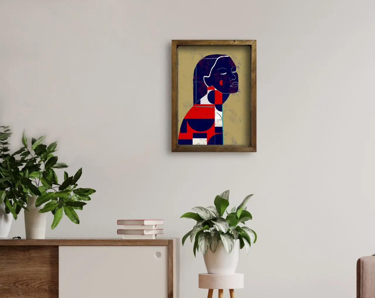 

BK Home Natural Solid Wood Frame Table 45x65cm-30