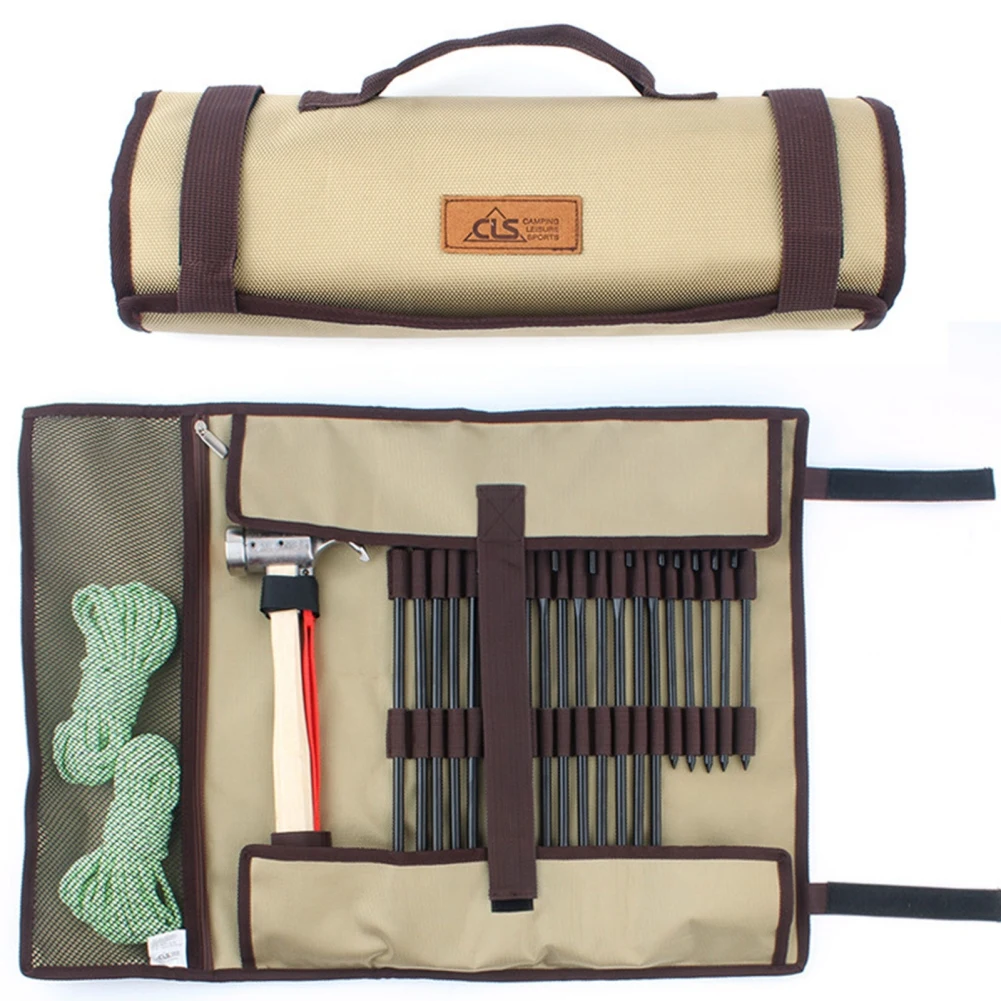 

Camping Portable Tent Nail Bag Heavy Duty Tent Peg Nail Storage Bag FOR Outdoor Camping Hiking Picnic Hammer Pouch
