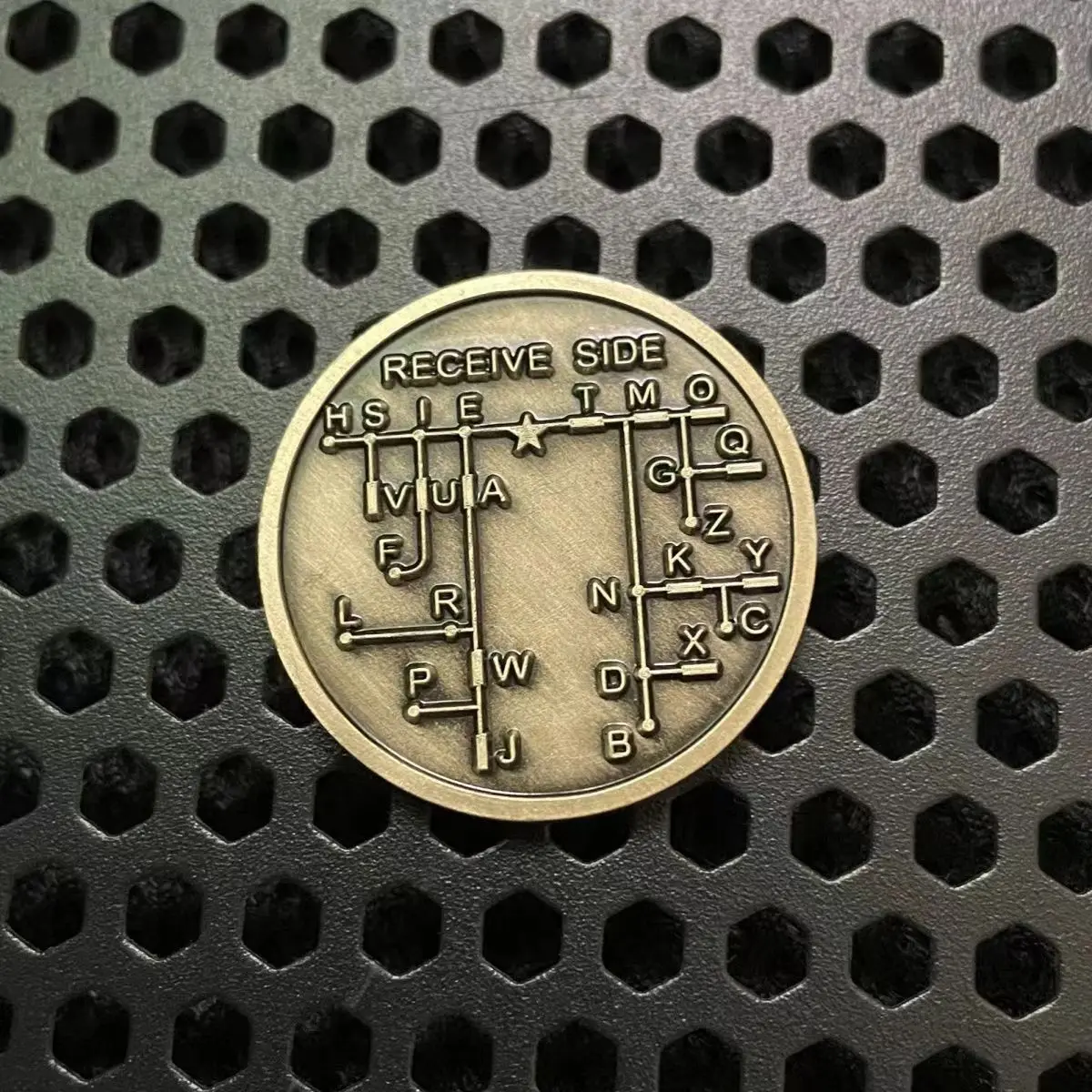 30mm Diameter Key Practice CW Training Magic Coin Morse Code Amateur Radio Novice Cast Zinc Plated Copper Thickness 3mm