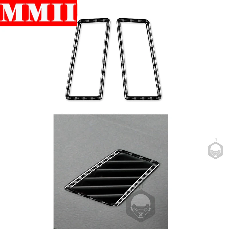 Car Defogging Vent Frame Trim Cover Outlet Dashboard Carbon Fiber Sticker Car Accessories For Audi A4 S4 B7 2005 2006 2007 2008