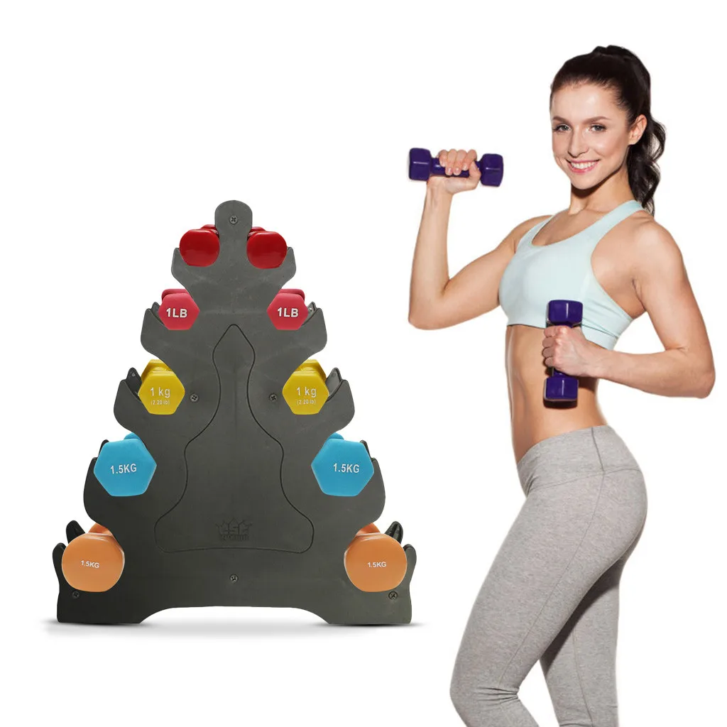 

Office Home Portable 5 Tier Dumbbell Rack Home Gym Exercise Weight Tower Sport Equipment Storage Holder Small Dumbbell Organizer