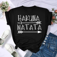 new hakuna matata letter printed women t shirt kawaii disney the lion king t shirt summer casual short sleeved female tshirt