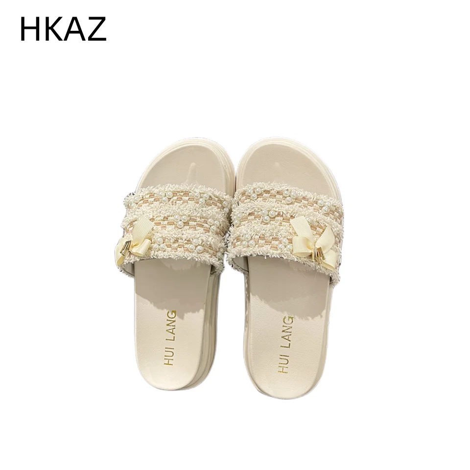 

Women's Slippers Fashion Outdoor Beach Platform Breathable Flats Comfortable Elegant Women's Shoes Roma Slippers New In Summer