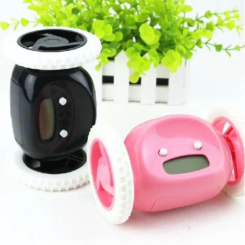 

Creative LED Escape Electronic Alarm Clock Will Run The Digital Lazy Alarm Clock Snooze Mobile Wheels Running Silent Clock