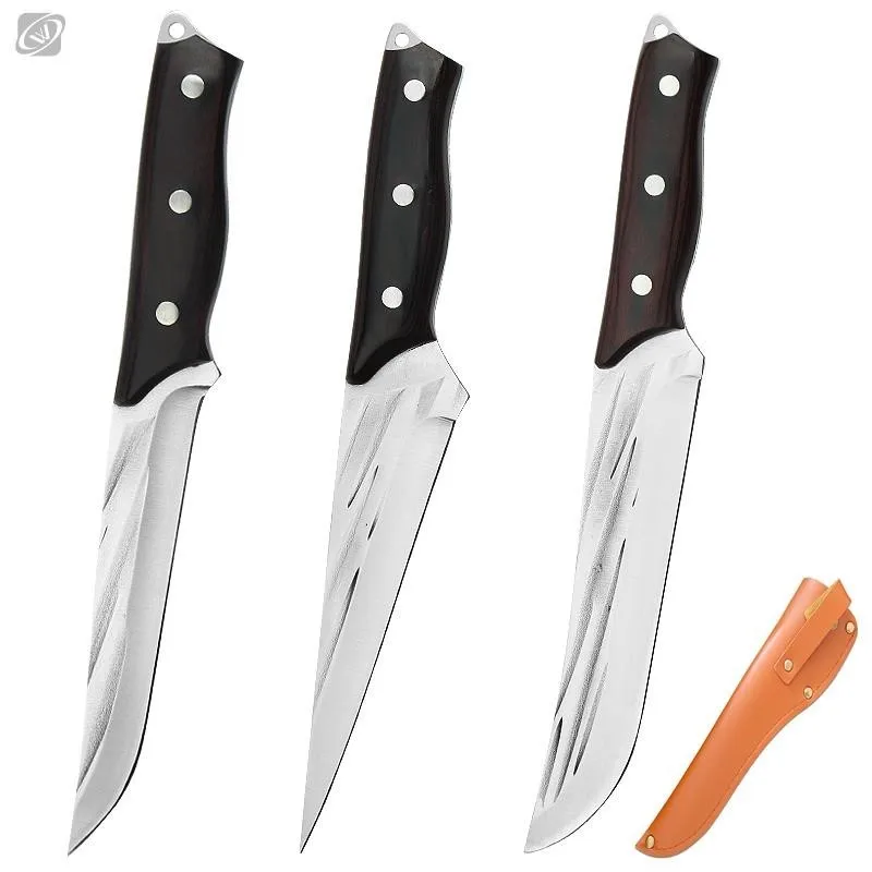 

5Cr15Mov Stainless Steel Forged Butcher Knives Set Meat Cleaver Boning Knife Fishing Accessories Hunting Knife With Holster