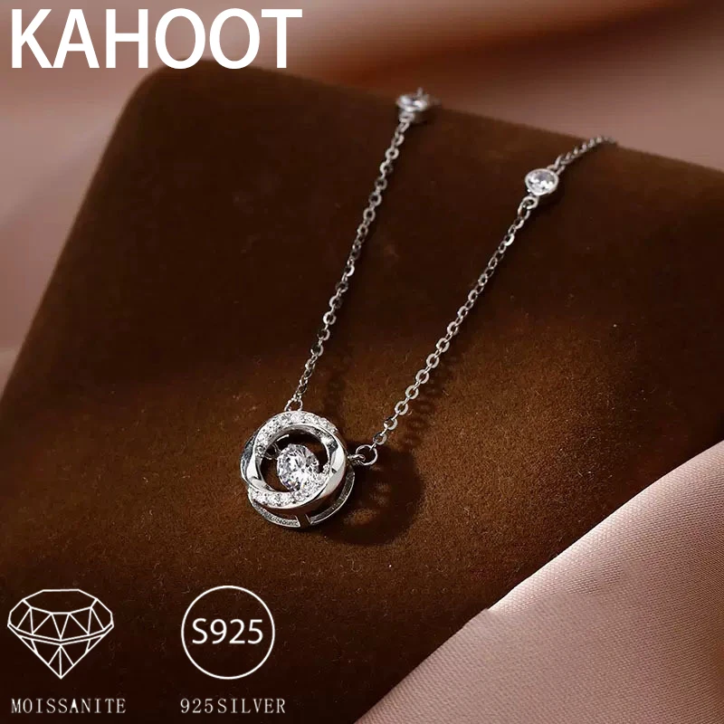 Серебряное Ожерелье S925 С Подвеской Из Муассанита Серия Mobius Strip Элегантное И