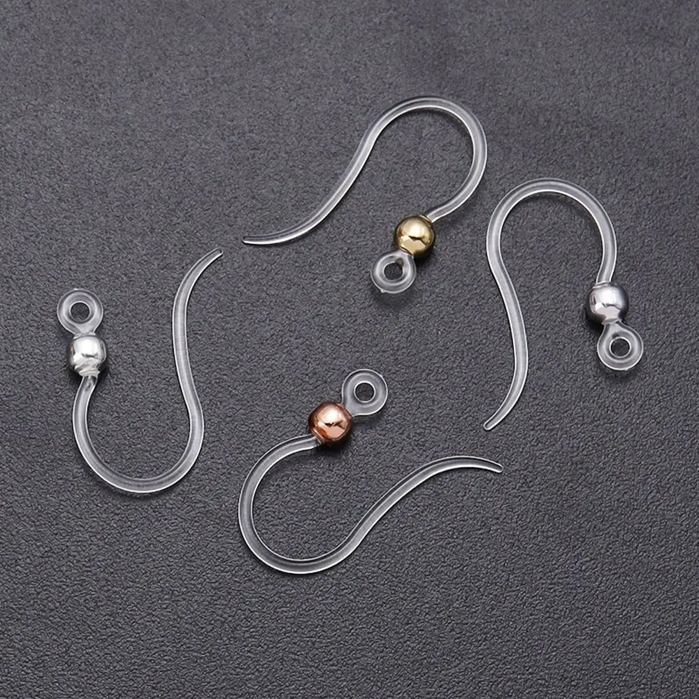

20Pcs 12.5x11mm Base Setting Ear Hook Durable Portable Transparent Resin DIY Accessories Beads Universal Jewelry Making Women