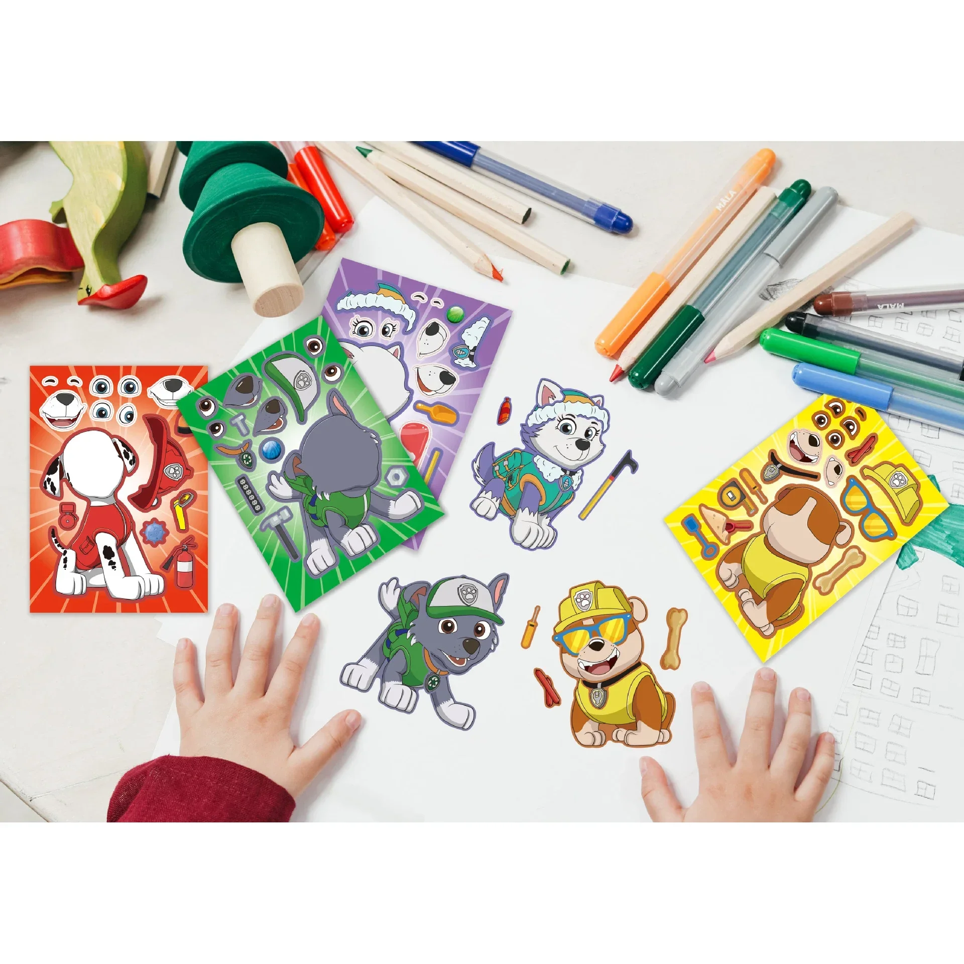 Аниме Щенячий патруль наклейки сделай сам мультяшный маршалл губная голова Скай