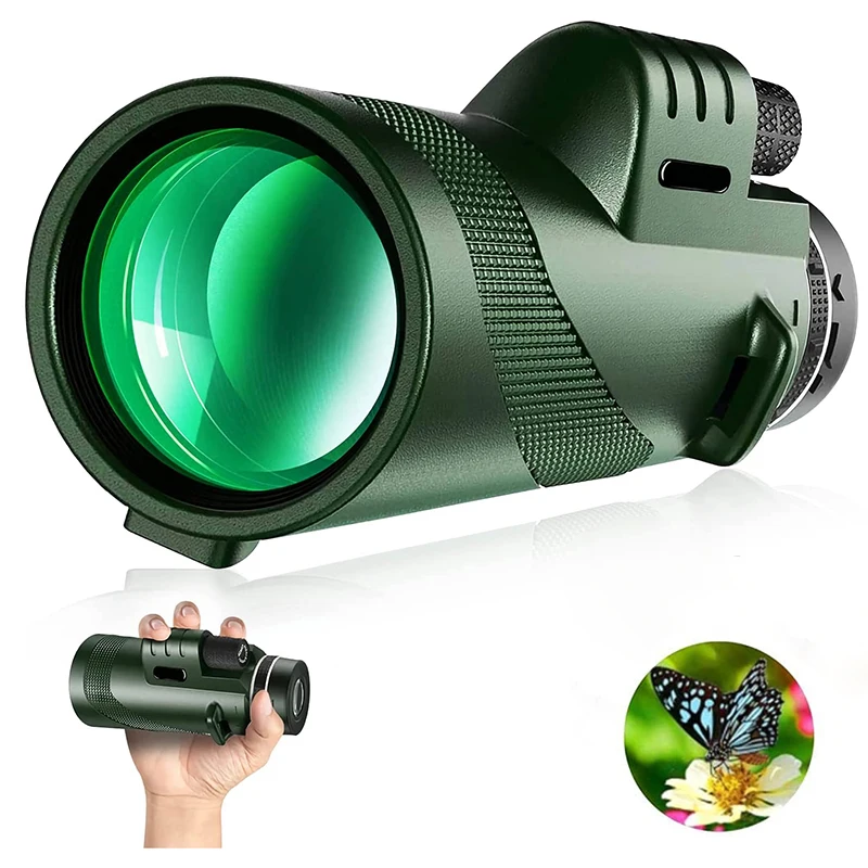

40X60 Outdoor HD Professional Monocular Telescope Adults Telescope for Shooting Hunting Watching Bird Scenery Concert Travelling