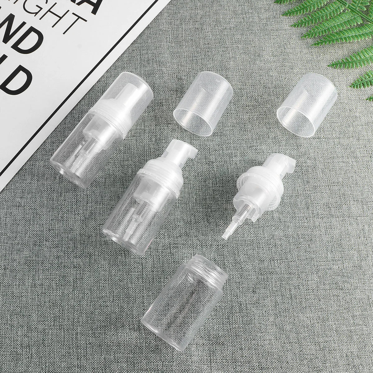 

5 Pcs Portable Travel Toiletries Containers Foam Dispenser Bottle Empty Bottles