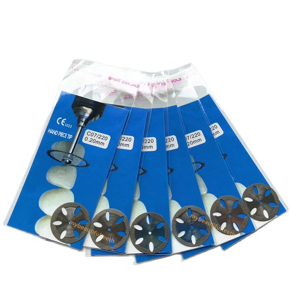 

C07 Dental Diamond Disc Wheel Porcelain Teeth Cutting Grinding Disk 19/22mm 0.2 Double Sided Porcleain Polishing