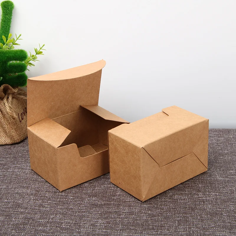 

20pcs Brown Kraft Paper Gift Box Sweet Packaging Small Candy Cookie Chocolate Storage Boxes For Party Supplies