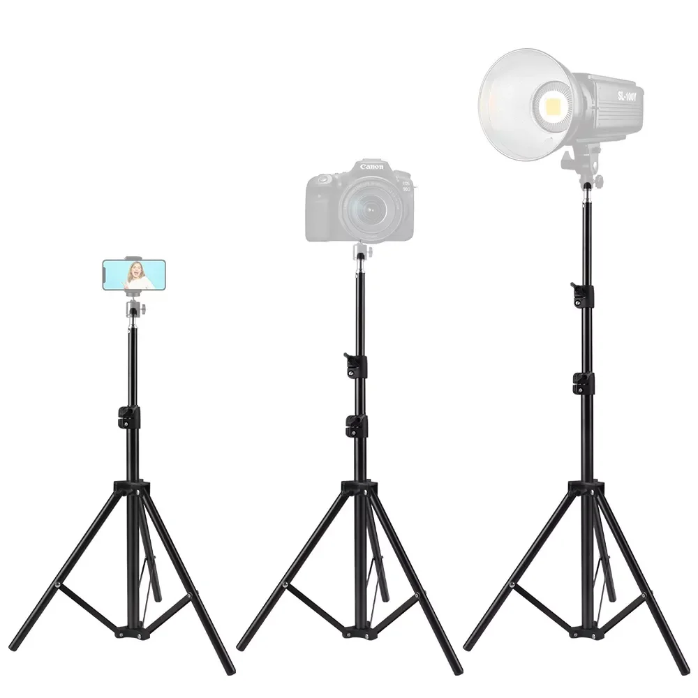 

Tripod Light Stand for Camera Phone 1/4 Screw Head Universal for Ring Light Go Pro Studio Professional Tripod 160cm 110cm 50cm