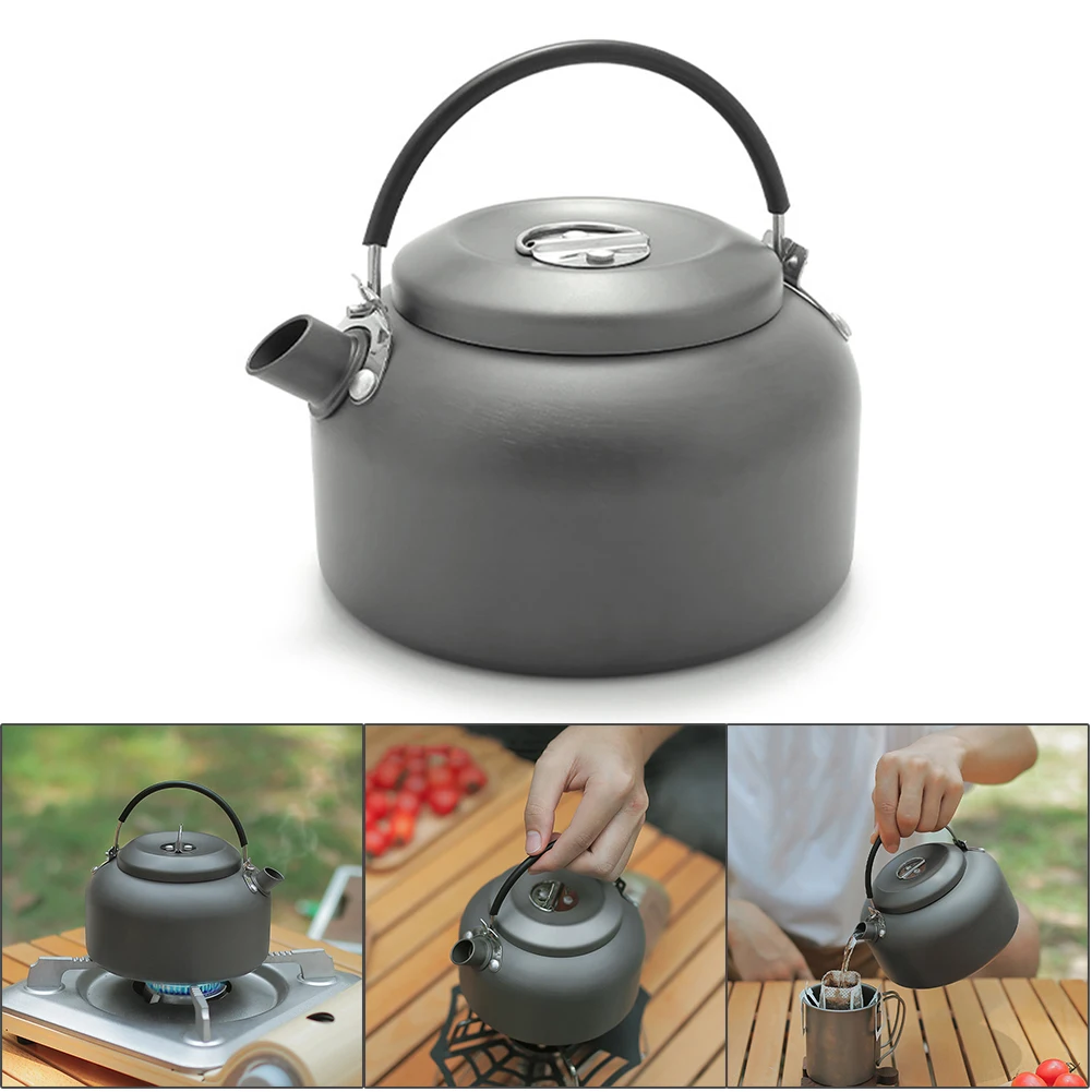 

0.8L/1.4L Camping Boil Water Kettle Large Capacity for Hiking Backpacking Picnic Travel Portable Lightweight Coffee Pot Teapot