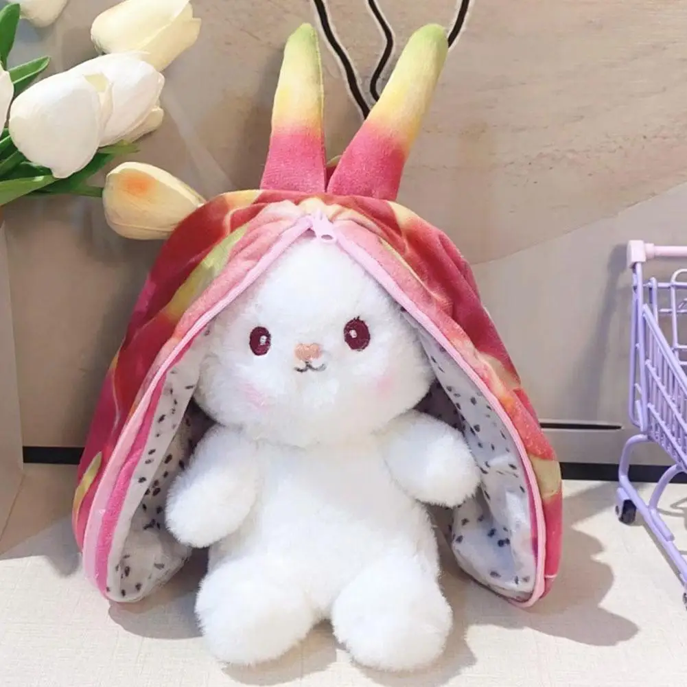 

Creative Funny Doll Watermelon Rabbit Plush Toy Stuffed Soft Bunny Hiding In Fruits Bag Toys For Kids Girls Birthday Gift 2 C3H3