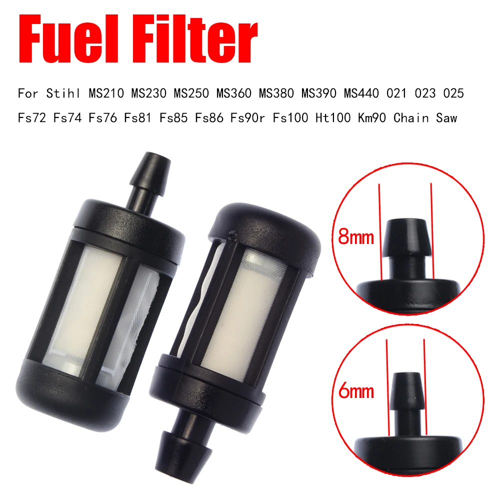 

For Fs72 Fs74 Fs76 Fs81 Fs85 Fs86 Fs90r Fs100 Ht100 Km90 Chain Saw Chainsaw Fuel Filters 6mm/8mm
