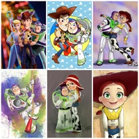 5d diamond painting disney cartoon toy story woody and buzz lightyear cross stitch embroidery kit mosaic full drill home decor