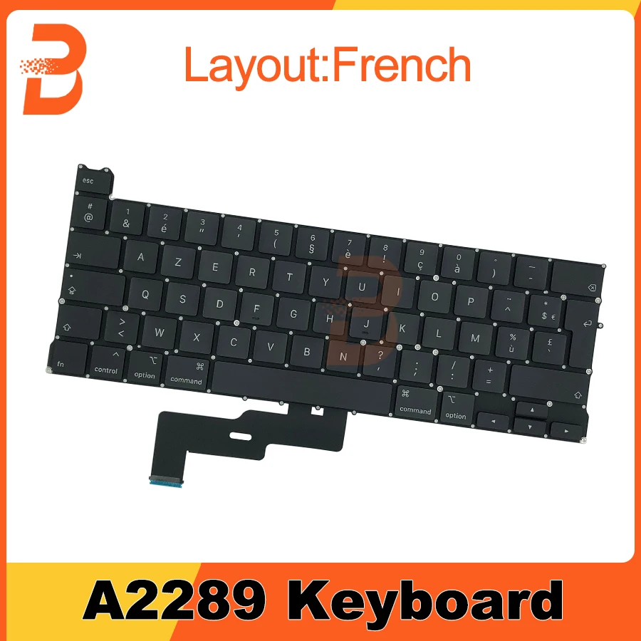 

Новый ноутбук AZERTY с французской клавиатурой, замена для Macbook Pro Retina 13 дюймов A2289 Французская клавиатура 2020 года EMC3456