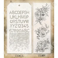 new floral outlines schoolhouse and dot fade stamps diy scrapbooking card stencil paper cards handmade album stamp die sheets