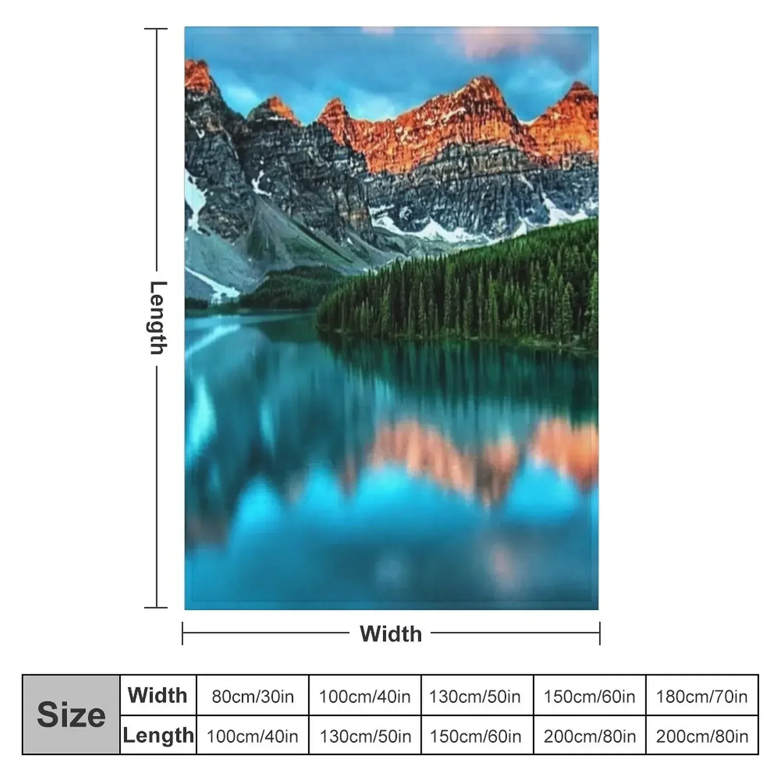 Одеяло Lake Louise — Альберта Канада с пейзажем мягкие большие волосы клетчатые