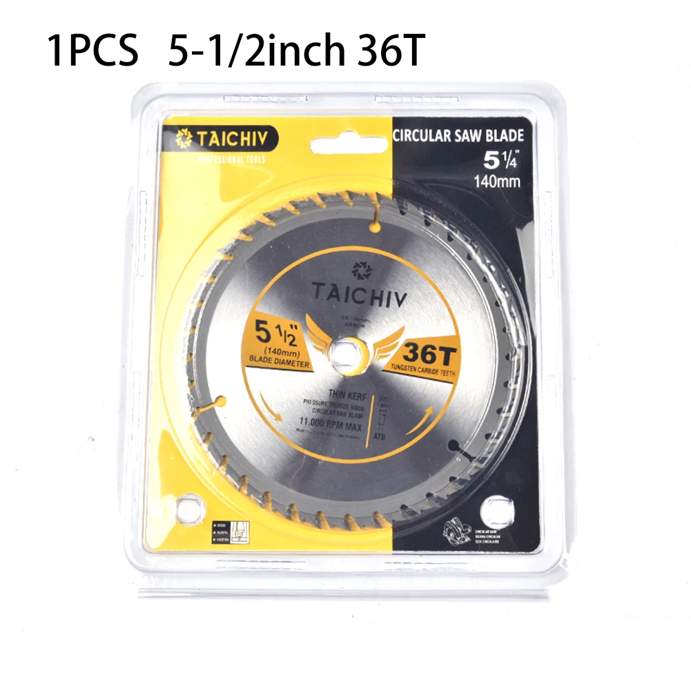 

1 Pc Circular Saw Blade 5-1/2 Inch 36T Cutting Blades Tools For Plastic Drilling Cutting Woodworking Tools Accessories