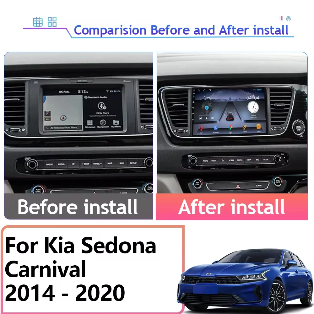 Автомагнитола на Android для Kia Carnival YP Sedona 2014 2015 2016 2017 2018 2020 автомобильный