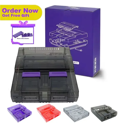 TicKnot, версия для США, оболочка для SNES, оболочка, прозрачная коробка для SNES, фотография