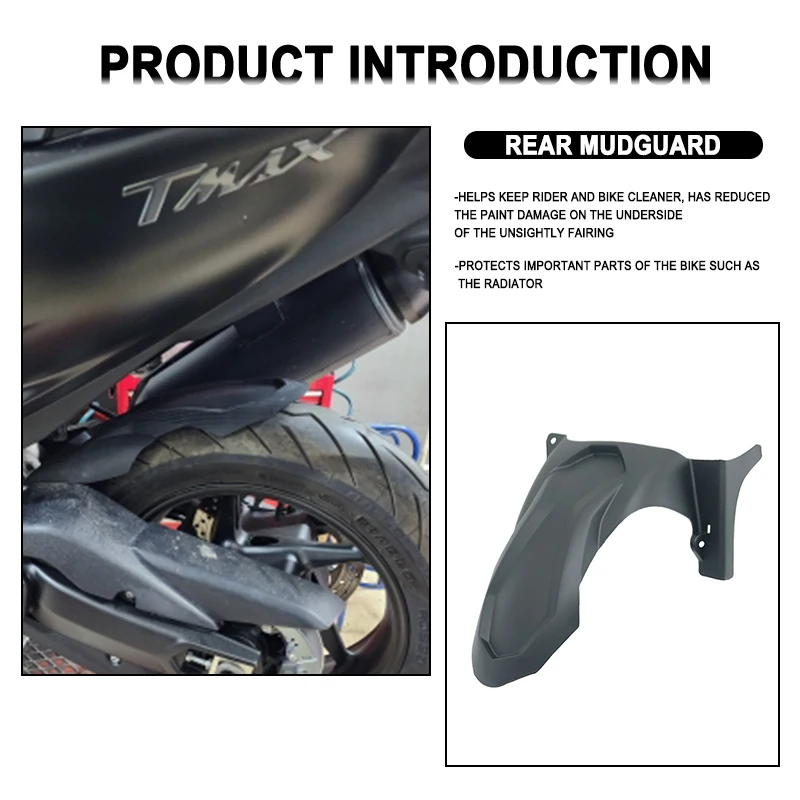 Фото Для Yamaha TMAX560 TMAX 530 T-MAX 530 TMAX 560 530 2017-2023 2022, задний брызговик, брызговик, шина, колесо, защита от брызг, крышка №2