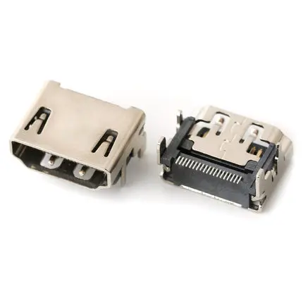 

Разъем HDMI мама SMT задняя крышка меньше 19P медный LCP пластиковый сердечник HDMI гнездовой разъем