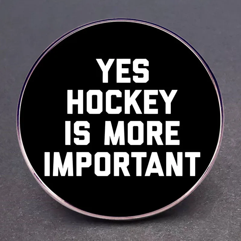 Да Хоккей более важные эмалированные булавки для любителей спорта значок на