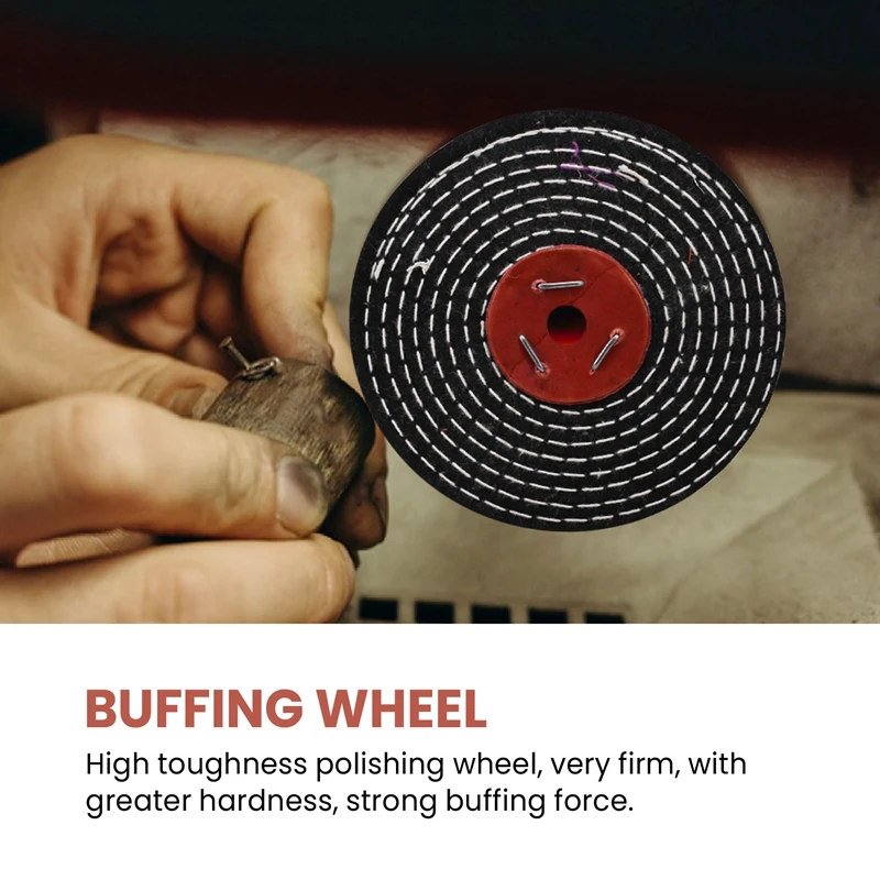 Полировальное колесо 6 дюймов с отверстием для Бора 1/2 дюйма тканевое (30 слоев)