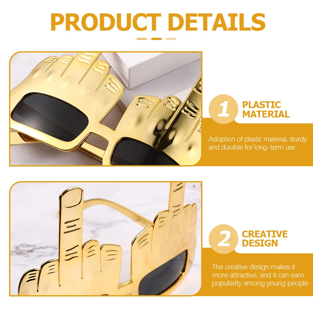 2 шт. солнцезащитные очки забавные со средним пальцем безрамочные креативные для