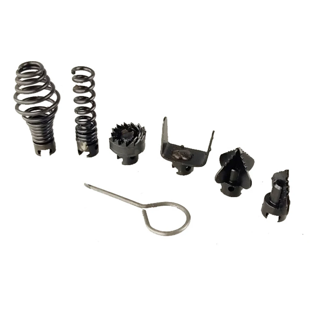 

7pcs 16mm Easy Install Augers Pipeline For Dredging Machine Home Lightweight Portable Drain Cleaner Cutter Head Household Sturdy