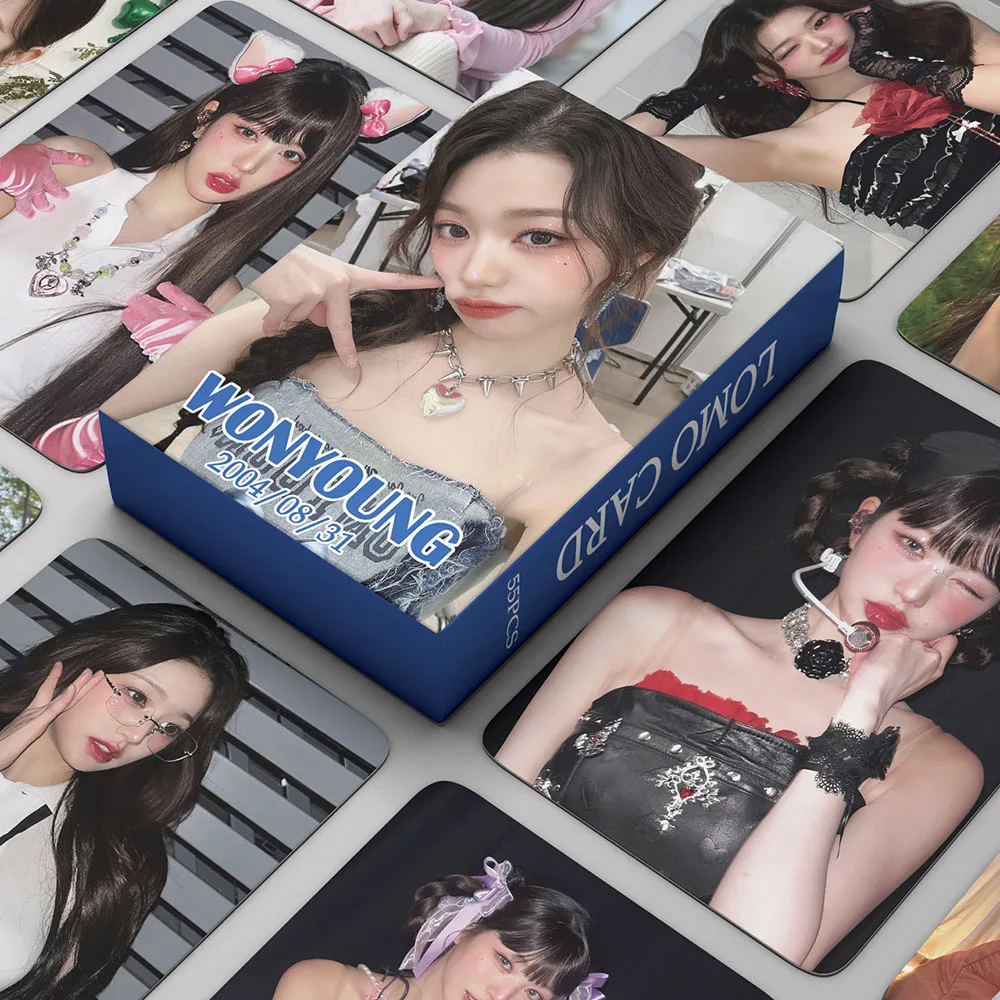 55 шт./компл. KPOP Wonyoung с днем рождения ломо-карты двусторонние Ins журнал концерт