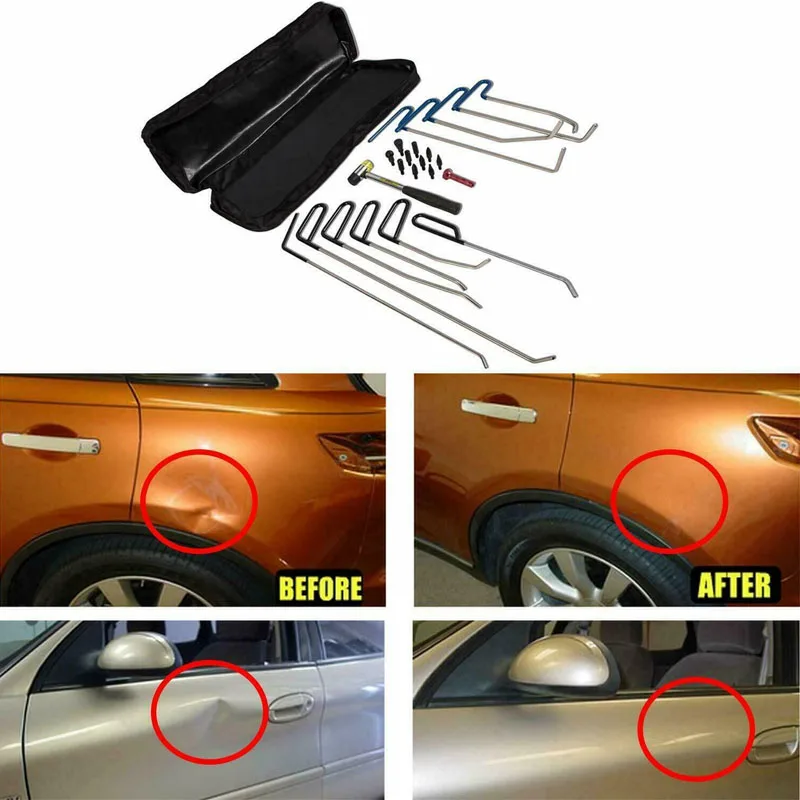 

22Pcs Car PDR Tools Pushrods Spring Kit Paintless Dent Repair Hail Removal Tool